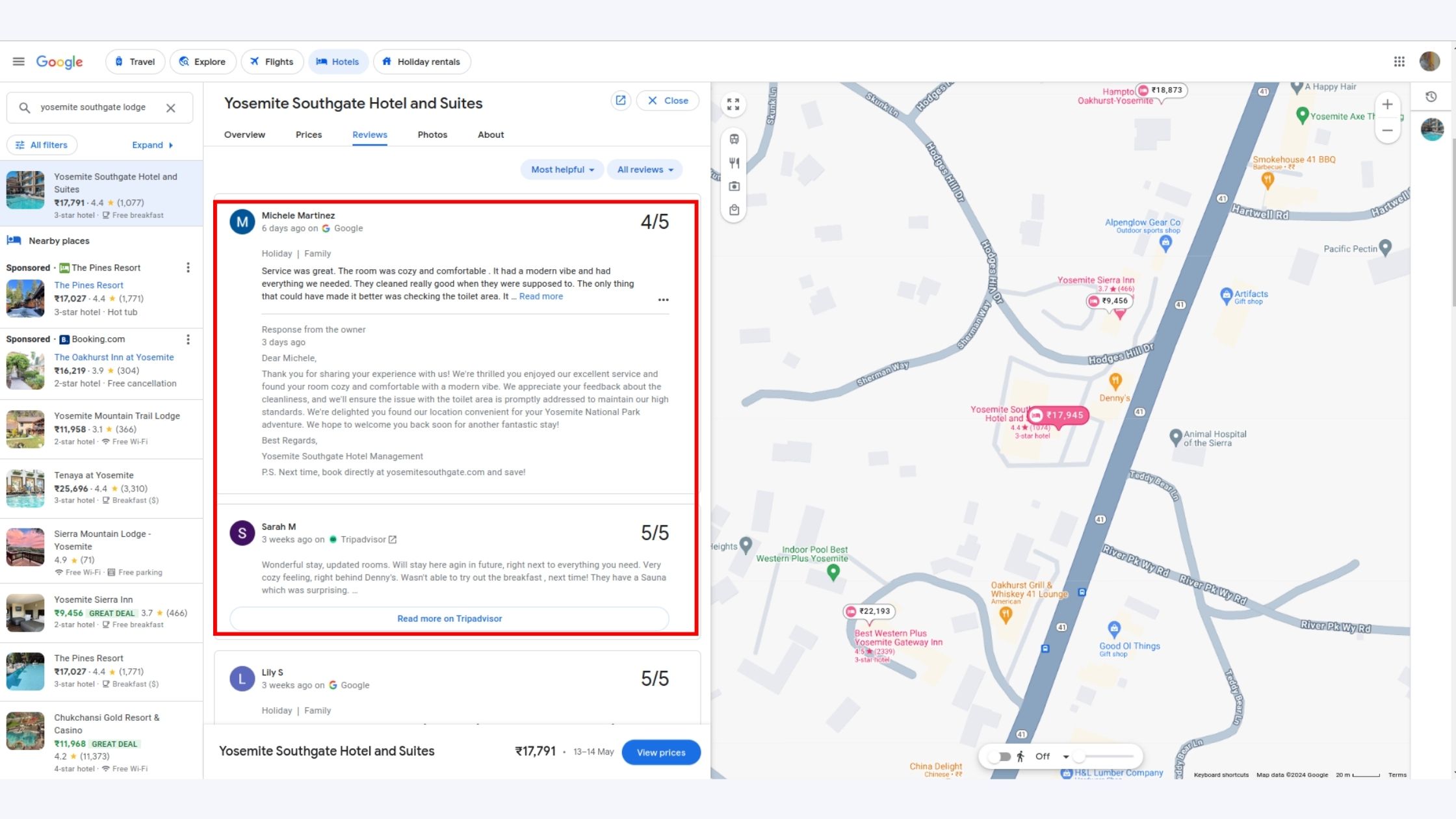 Google Reviews and Messaging