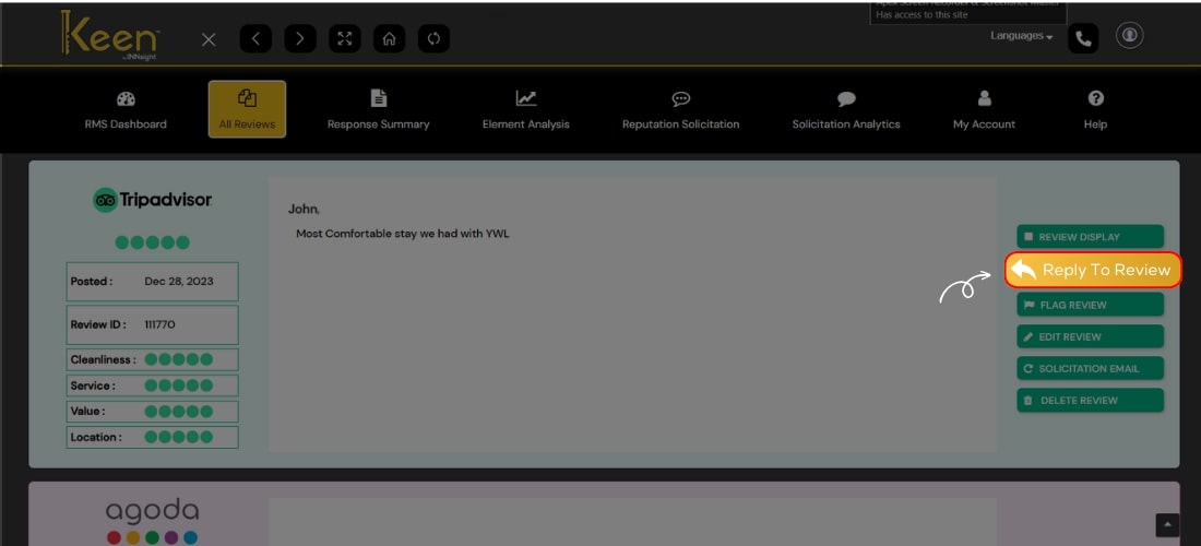 Keen Reply to Review